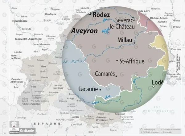 Les zones d'intervention de lntreprise de Travaux Publics à St Affrique en Aveyron, Guipal TP